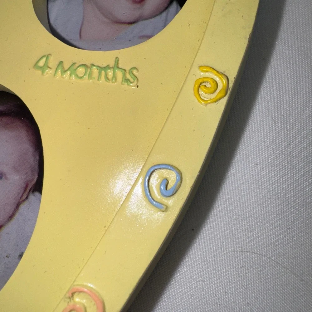 Baby First Year My 1st Year Photo Frame Oval Yellow Multi Opening 12 Month 12in